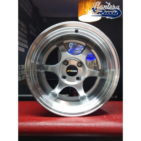 JUEGO DE RINES 15"X8"/9" 4-100 TIPO WORK RAICING