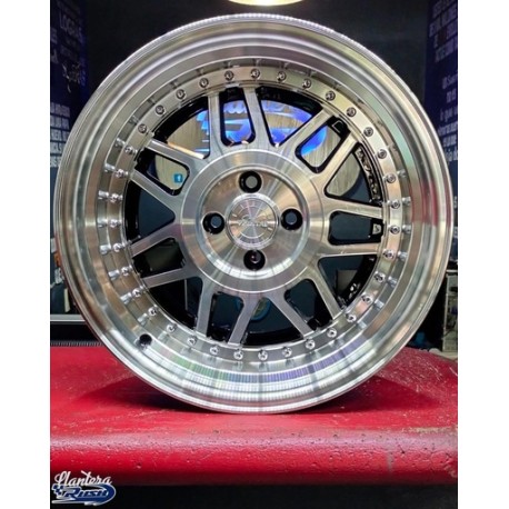 JUEGO DE RINES 17"X7.5"/8.5" 4-100 VERTINI SNOWFLAKES